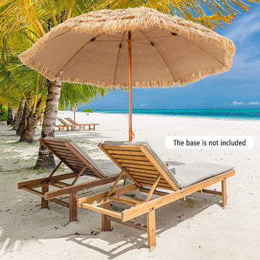 8 Feet Patio Thatched Tiki Umbrella Hawaiian Hula Beach Umbrella-0